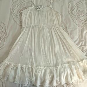White spaghetti strap dress